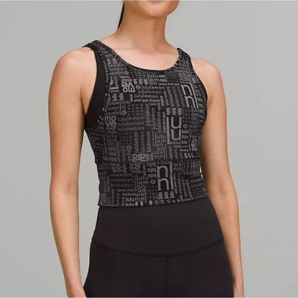Lululemon Athletica Women's Power Pivot Everlux Motif Reversible Tank MEDIUM (?) - Picture 2 of 6